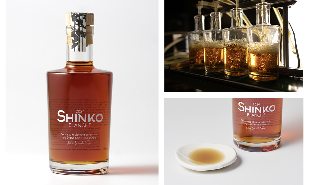 フランス産 オーガニック小麦と大豆、イル・ド・レの塩からできたプレミアム醤油 - SHINKO BLANCHE - を逆輸入
