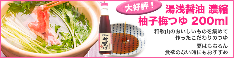 湯浅醤油 濃縮 柚子梅つゆ 200ml 大好評