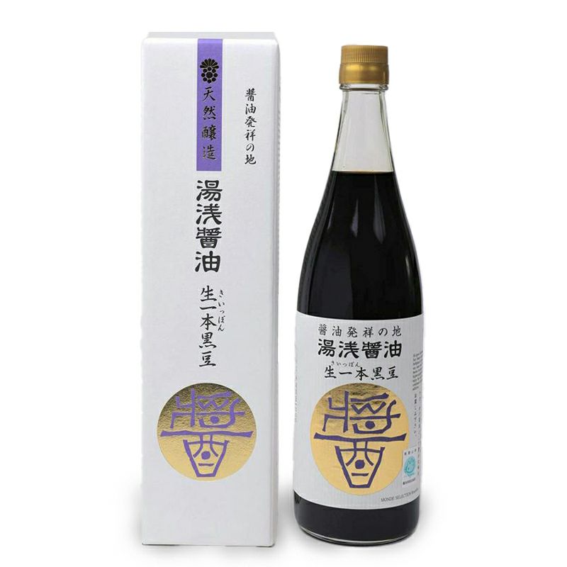 購買 醤油 湯浅醤油 生一本黒豆 720ml 国産丹波黒豆使用 古式製法 2年熟成 杉樽仕込み 濃厚で香りが良い maclazio.com