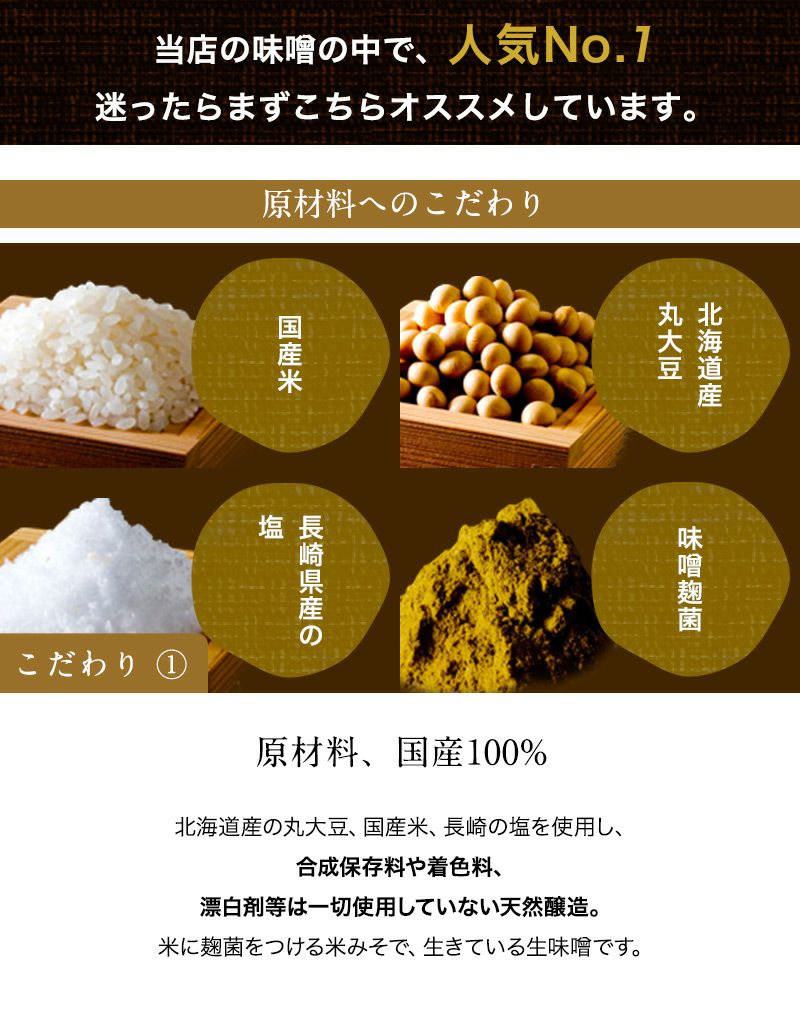 1kg×12個　北海道原料100%白粒味噌、赤粒味噌、選りどり12個調味料みそ 1kg×12個 北海道原料100%白粒味噌、赤粒味噌、選りどり12個調味