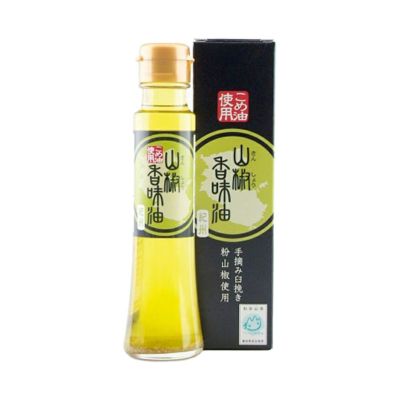 山椒香味油 97g　米油使用でサラッとしてる【つの食品】